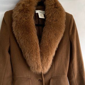 VERTIGO PARIS Coat Women's brown coat size M Made in France coat Brown coat with